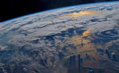 Earth from space, surface, clouds, nature