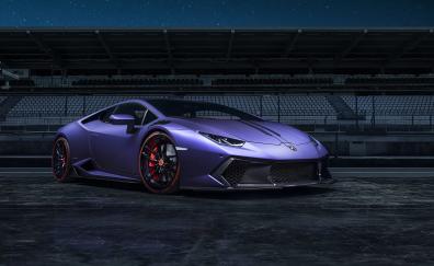 Purple car, Lamborghini, 2019