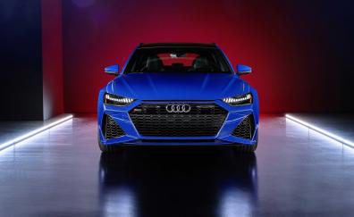  2021 Audi RS6 Avant RS Tribute Edition, blue car