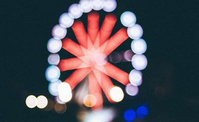 Bokeh, Ferris wheel, art