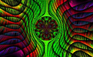 Fractal, overlaps pattern, abstraction, colorful