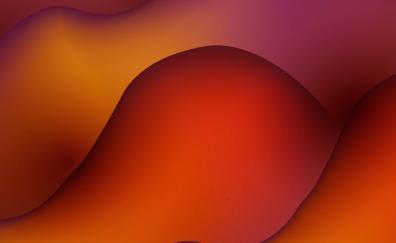 Abstraction, waves, gradient, orange
