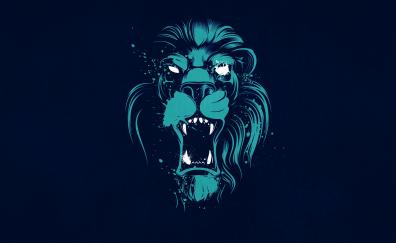 Roar of lion, minimal, art