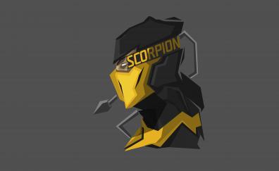 Scorpion, Mortal Kombat X, video game, art