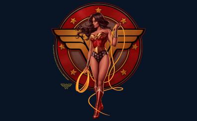 Wonder Woman 1987, fan art, minimal