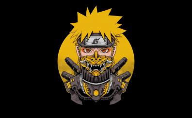 Naruto Uzumaki, minimal, the man behind the mask, anime