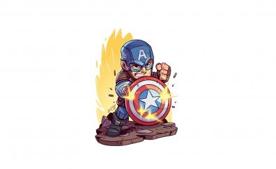 Minimal, Captain America, marvel superhero