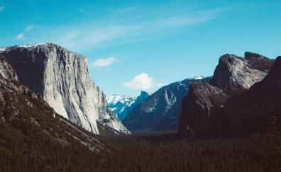 National park, nature, mountains, Yosemite valley