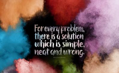 Problem, quote, colorful, typography