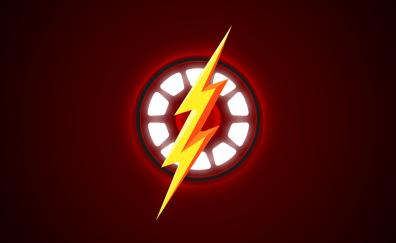Logo, minimal, iron man, the flash, superhero