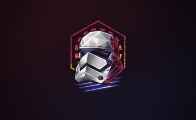 Minimal, Star Wars, stormtrooper, helmet, artwork