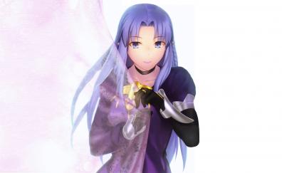Blue hair, caster, fate/stay night, anime girl
