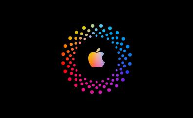 Apple's logo, minimal, colorful