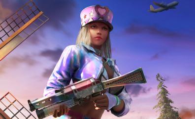 Sniper girl, PUBG, 2020, game art