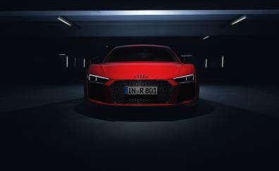 Audi R8 v10, sports car, red