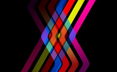 Lines-stripes intersection, abstract, colorful art
