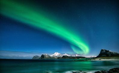 Arctic, Aurora, night, colorful, sky, night