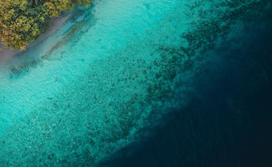 Tropical sea, beach, blue-green, Maldives