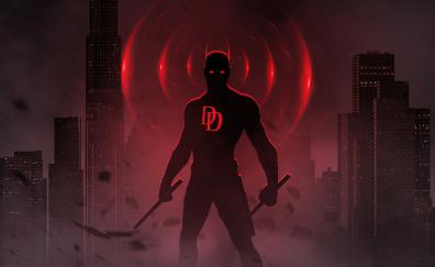 Daredevil, fan art, silhouette
