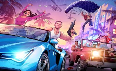 Grand Theft Auto VI, trilogy tribute, game, poster