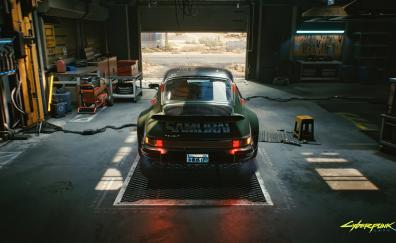 Samurai Porsche car, video game, Cyberpunk 2077