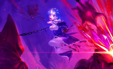 Rem, RE:ZERO, anime girl, artwork