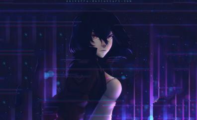 Ghost in the Shell, Motoko Kusanagi, anime girl, cyber cop