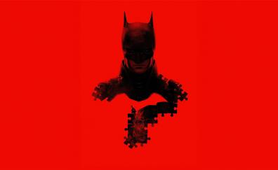 The Batman, red poster, question mark