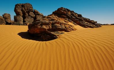 Algeria desert, rocks, sand, dunes