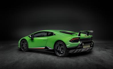 Lamborghini Huracán, green, sports car