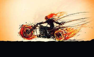Marvel artwork, superhero, Ghost Rider