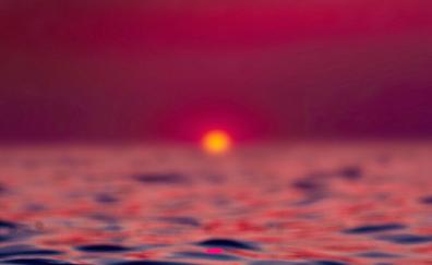 Portrait, blur, sunset, seascape
