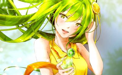 Cute, Hatsune Miku, green hair