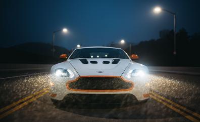 Aston Martin V12 Vantage S, sports car, headlight, 2017