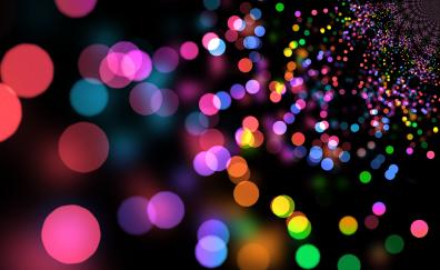 Party lights, circles, colorful, bokeh