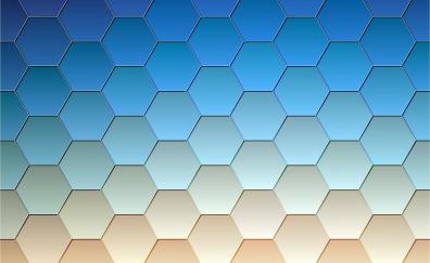 Hexagonal grid, gradient, abstract