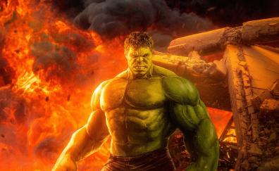 Angry hulk, Marvel Comic, superhero, fan art