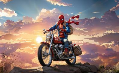 Bike Ride, spider-man, adventure on Bike