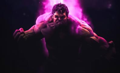 Hulk angry, pinkish art