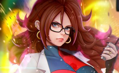 Hot, Dragon ball fighterz, Android 21, glasses