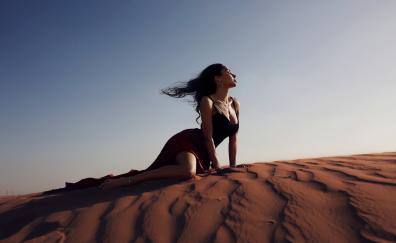 Desert, hot model, outdoor