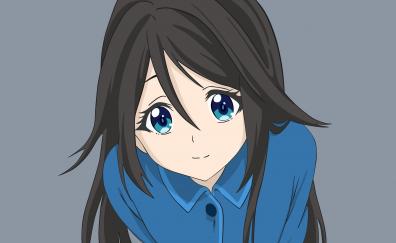 Dark hair, cute, blue eyes, Reina Izumi, Musaigen no Phantom World