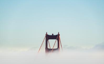 Golden Gate Bridge, fog, bridge