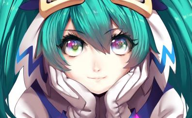 Hatsune Miku, colorful eyes, artwork
