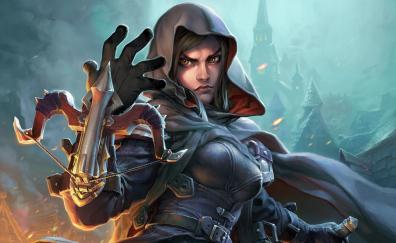 Warrior girl, video game, Hearthstone: the witchwood