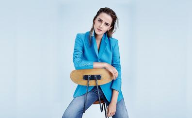 Emma Watson, sit, chair, photoshoot