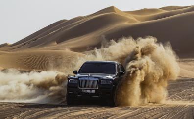 Rolls-Royce Cullinan, black luxury car, off-road