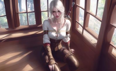 Bold Ciri, legacy of courage, the witcher, art