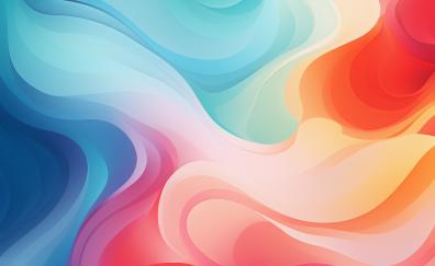 Art abstract, colorful, waves